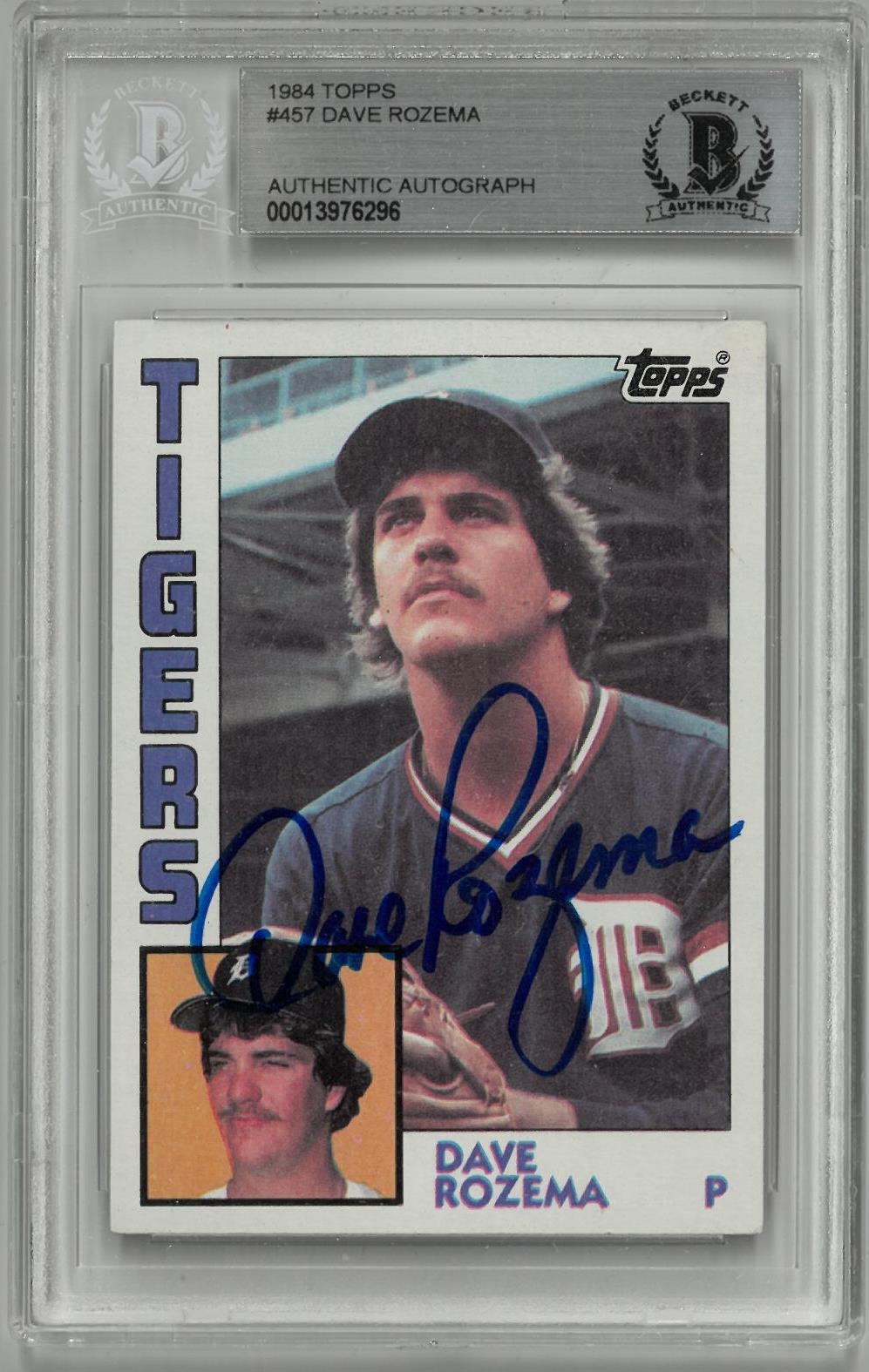 Lot Detail - Dave Rozema Autographed 1984 Topps