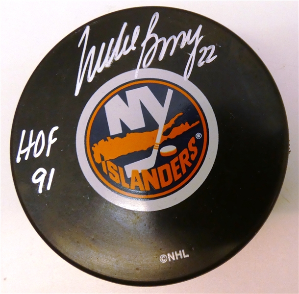 Mike Bossy Autographed Islanders Puck