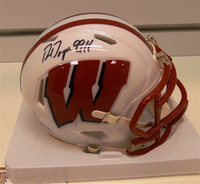 Ron Dayne Autographed Wisconsin Mini Helmet