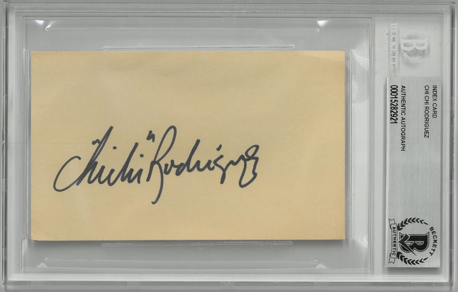 Chi Chi Rodriguez Autographed 3x5 Index Card