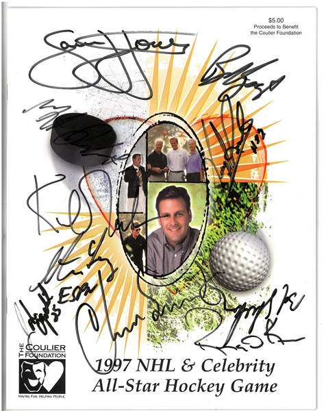 1997 Celbrity Hockey Game Program Signed by 14