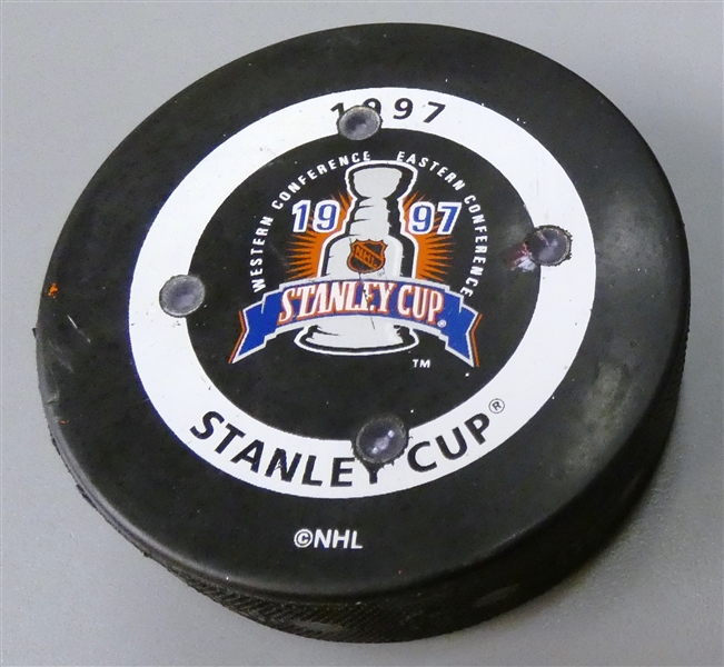 1997 Stanley Cup FoxTrax Game Used Puck