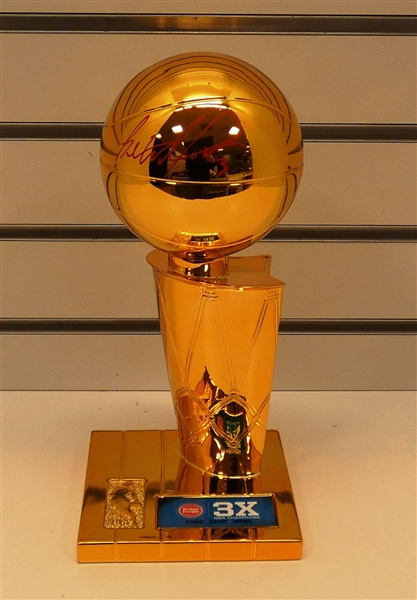 Ben Wallace Autographed Pistons Championship Trophy