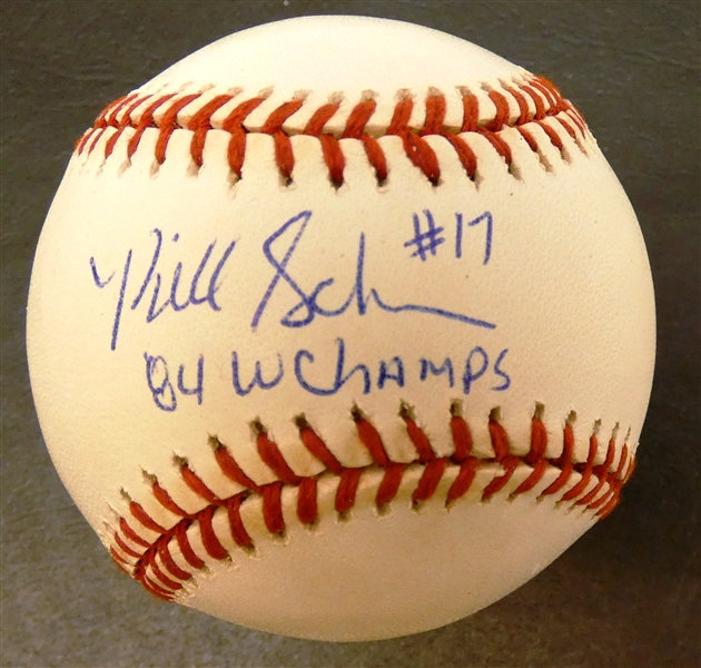 Bill Scherrer Autographed Baseball