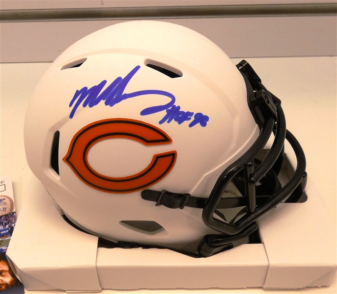 Mike Singletary Autographed Bears Mini Helmet