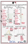 Kirk Gibson Autographed 4/24/08 Lineup Card