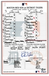 Kirk Gibson Autographed 7/11/03 Line Up Card