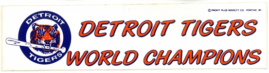 Detroit Tigers Vintage Bumper Sticker