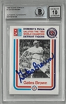 Gates Brown Autographed 1988 Dominos