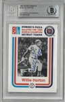 Willie Horton Autographed 1988 Dominos