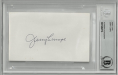Jerry Lumpe Autographed 3x5 Index Card