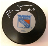Ron Dugay Autographed Rangers Puck