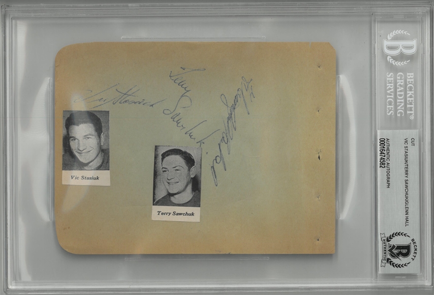 Terry Sawchuk Signed Autograph Book Page
