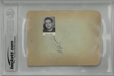 Terry Sawchuk Signed Autograph Book Page