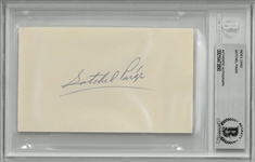 Satchel Paige Autographed 3x5 Index Card