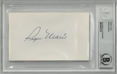 Roger Maris Autographed 3x5 Index Card