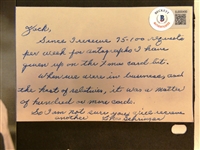 Charlie Gehringer Christmas Card and Hand Written Note