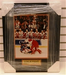 Red Wings Goalie Fight Framed 11x14 Signed by 8
