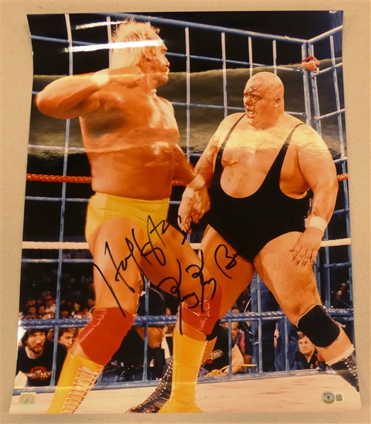 Hulk Hogan & King Kong Bundy Autographed 16x20