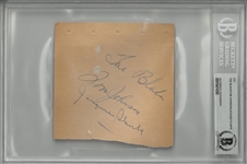 Toe Blake, Jacques Plante & Others Signed Autographed Book Page