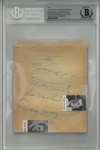 Doug Harvey, Beliveau, Richard & Others Signed Autograph Book Page