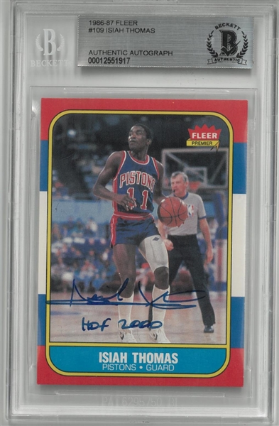 Isiah Thomas Autographed 1986/87 Fleer Rookie Card