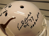 Earl Campbell & Ricky Williams Autographed Texas Full Size Replica Helmet