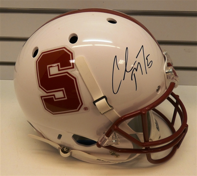 Christian McCaffrey Autographed Stanford Full Size Replica Helmet