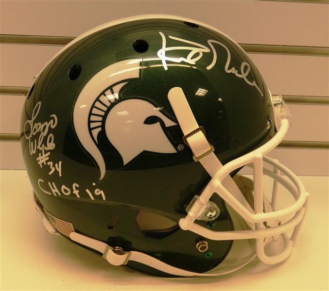 Kirk Gibson & Lorenzo White Autographed MSU Full Size Replica Helmet