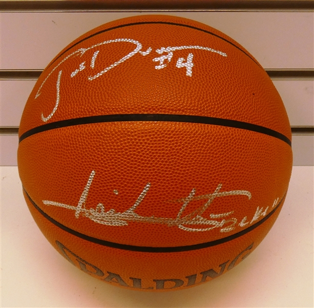 Joe Dumars & Isiah Thomas Autographed Basketball
