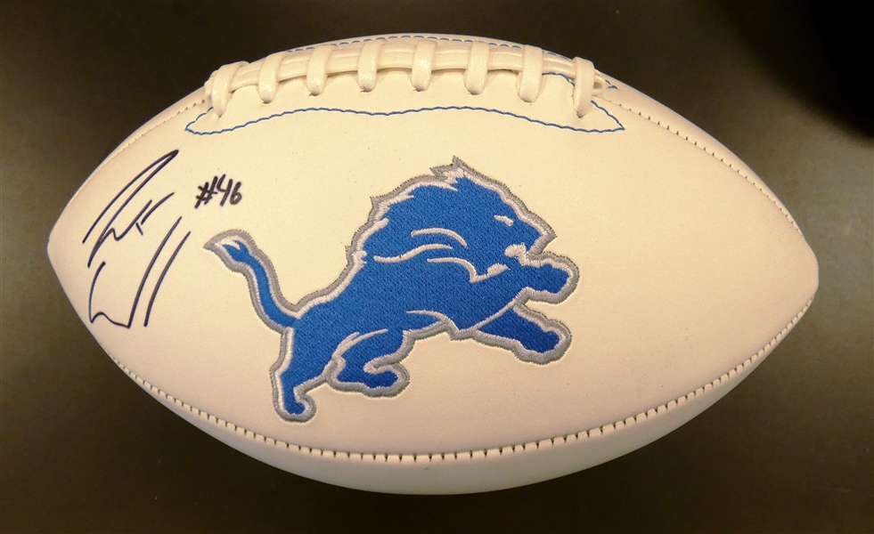 Jack Campbell Autographed Lions Football