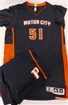 Boban Marjonovic Team Issued (Worn?) Detroit Pistons Jersey & Shorts