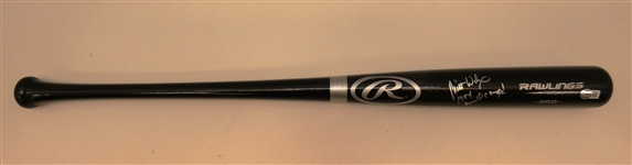 Milt Wilcox Autographed Bat w 84 Champs