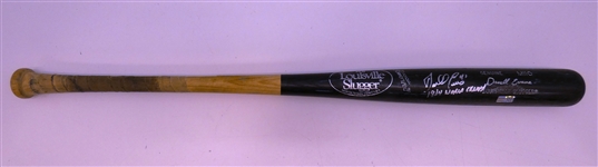Darrell Evans Game Used Autographed Bat