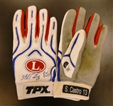 Starlin Castro Autographed Game Used Batting Gloves