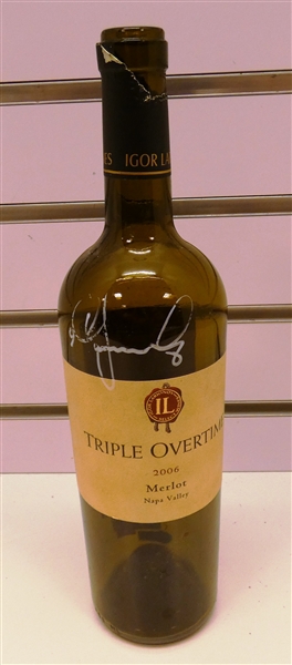 Igor Larionov Autographed Wine Bottle