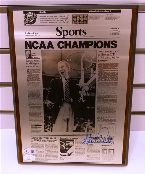 Steve Fisher Autographed Plaque
