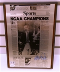 Steve Fisher Autographed Plaque