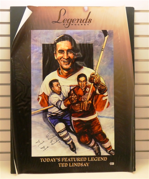 Ted Lindsay Autographed Poster (Pick up only)