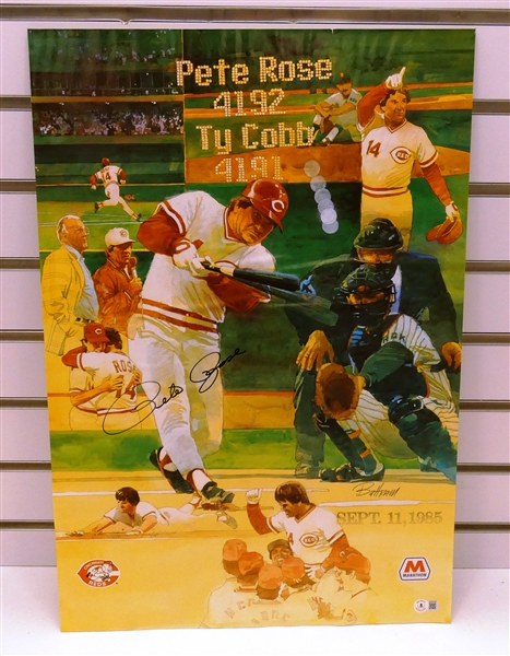Pete Rose Autographed Poster (Pick up only)