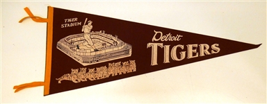 Detroit Tigers 1960s Tiger Stadium Pennant