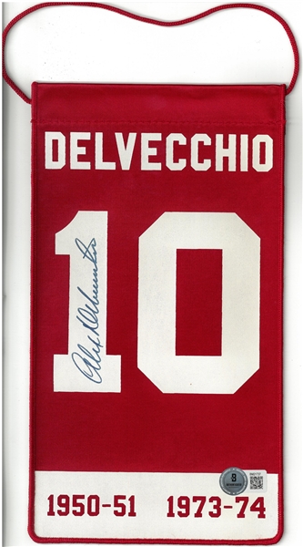 Alex Delvecchio Autographed 5x10 Mini Banner