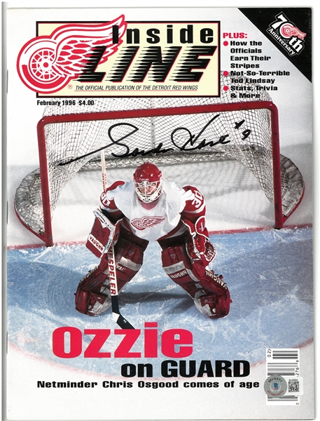 Gordie Howe Autographed Red Wings Magazine