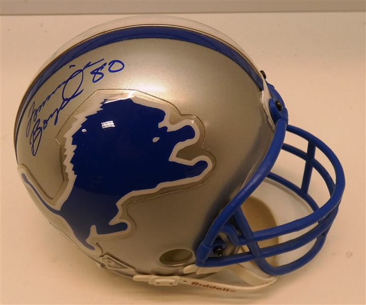 Tommie Boyd Autographed Lions Micro Mini Helmet