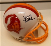 Vinny Testaverde Autographed Buccaneers Mini Helmet