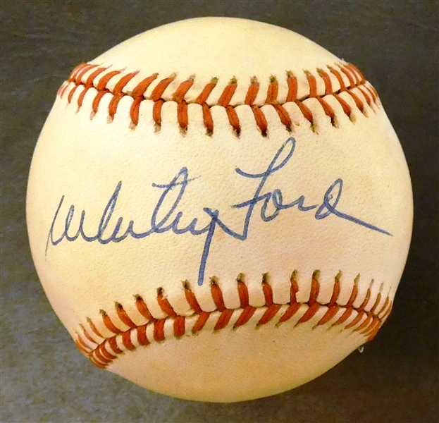 Whitey Ford Autographed Baseball