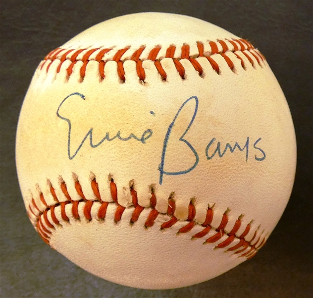Ernie Banks Autographed Baseball