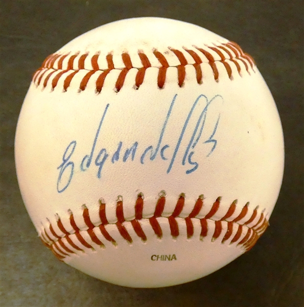 Edgar Alfonso Autographed Baseball