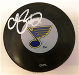 Chris Pronger Autographed Blues Puck