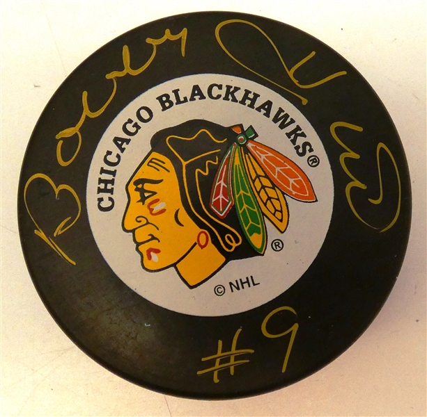 Bobby Hull Autographed Blackhawks Puck